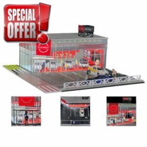 1/64 Scale Shell Gas Station Diorama Display for Adults