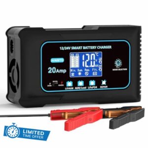 Haisito 20-Amp Smart Battery Charger (Lithium LiFePO4 & Lead-Acid)