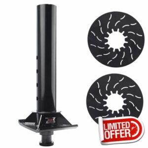 30K Lbs GTW Gooseneck to 5th Wheel King Pin Adapter – Fits 4" Round Tube Gooseneck Trailers