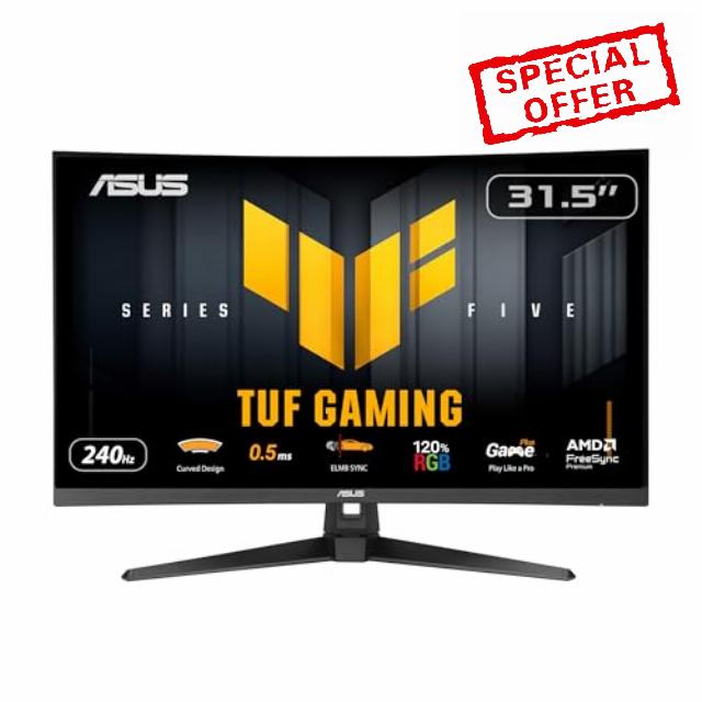 ASUS TUF Gaming Series 5 32” 1080P Curved Monitor (VG32VQM5AZ) - Full HD