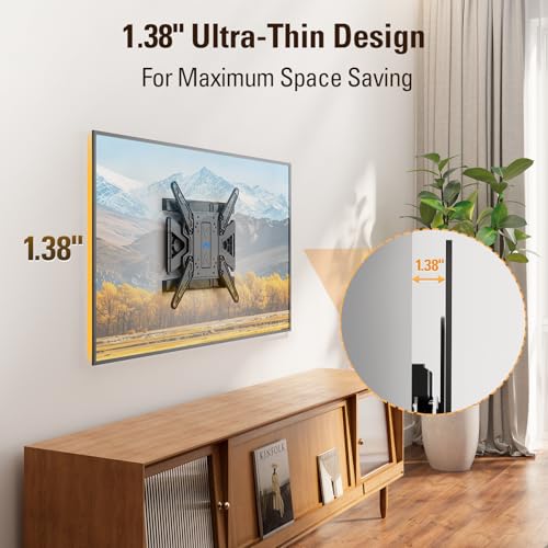 Low Profile Articulating TV Mount for 26 to 75 Inch TVs - Smooth Extension