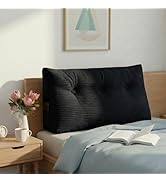 DVUAY Wedge Reading Pillow Headboard King Size, Headboard Bolster Pillow for Bed, Triangular Back...