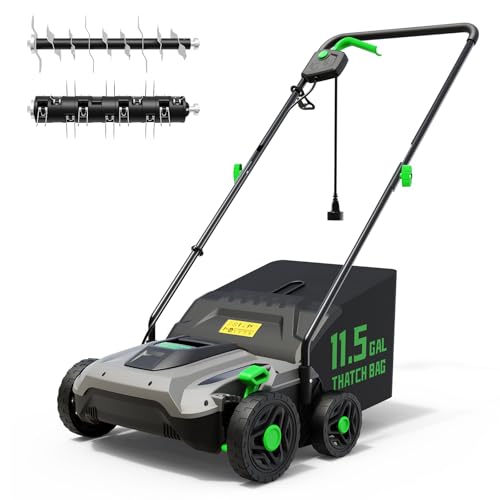Lawn Dethatcher with 5-Position Depth Adjustment