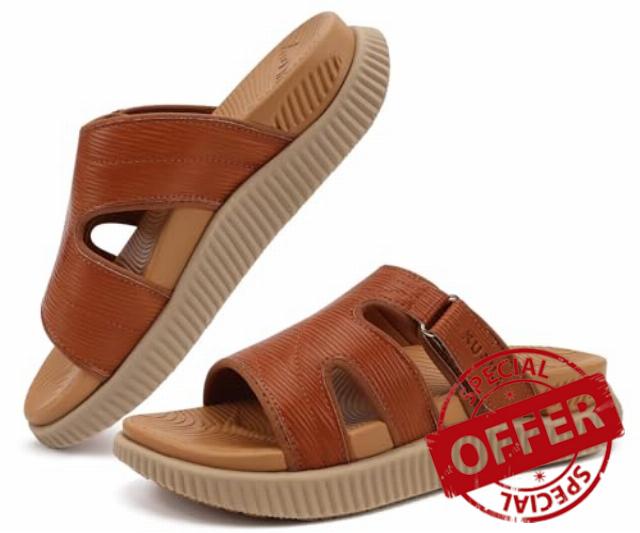 KuaiLu Womens Fashion Orthopedic Walking Thick Sandals Comfort Arch Support Relief Plantar Fasciitis Cushion Recovery Summer Slides Slip On Yoga Mat Open Toe Faux Leathe