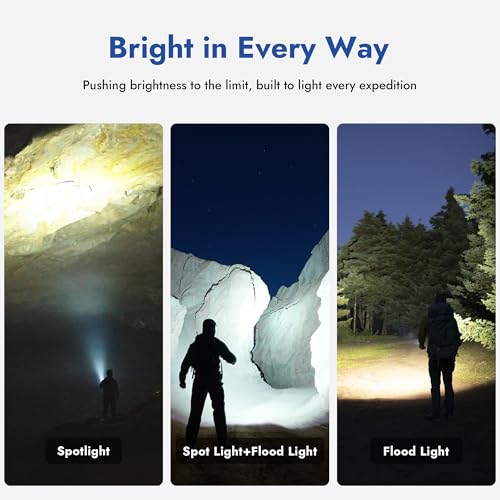 EDC Flat Shape with Spotlight Floodlight Strobe Modes