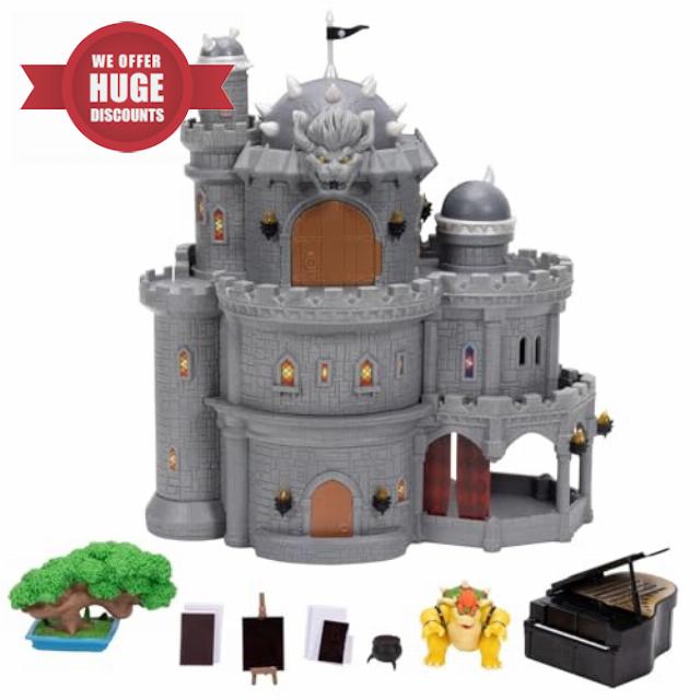 The Super Mario Galaxy Movie – 12" Deluxe Three-Story Bowser Castle Playset with 1.5” Bowser Figure