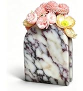 DUANYAN Natural Marble Storage Box with Lid, Stone Decorative Organizer Box for Jewelry, Luxury K...