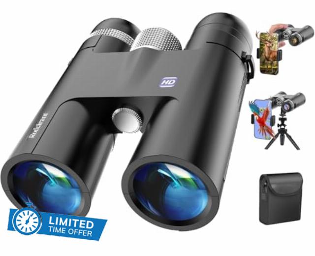 18X50 High Powered Binoculars for Adults with Upgraded Phone Adapter