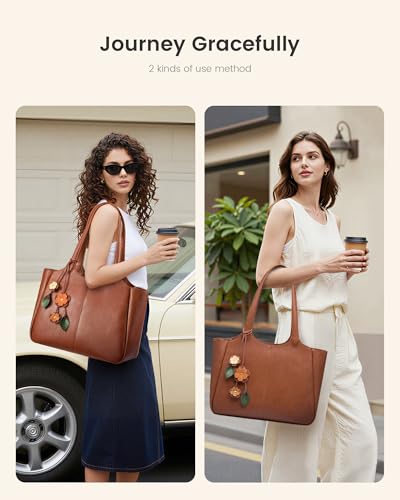 Leather Vintage Work Bag with 40oz Cup Holder