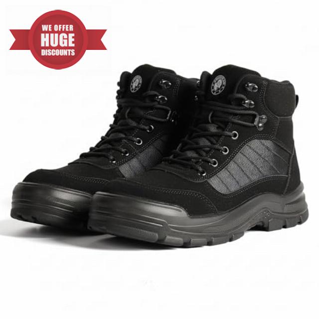 ANGRYRAM Steel Toe Boots for Men Women Lightweight Comfortable Steel Toe Shoes Puncture Proof Slip Resistant Construction Work Boots for Men Indestructible Safety Work Shoes