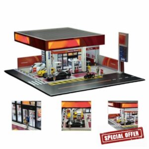 1/64 Scale Shell Gas Station Diorama Display for Adults