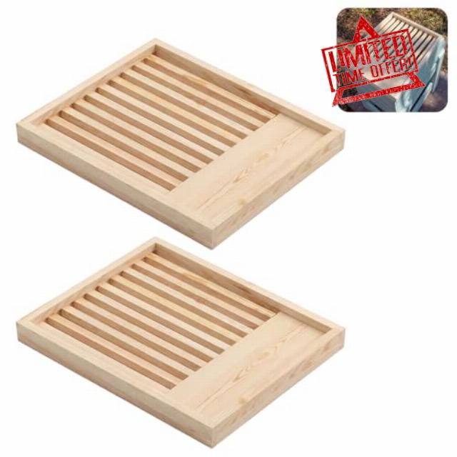 Leinuosen 2 Pack 10 Frame Slatted Rack for Beekeepers