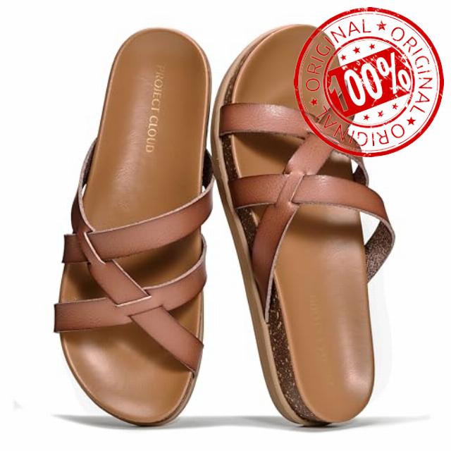 Project Cloud Summer Slides for Women 2026 with Plush and Soft Insole Womens Sandals Comfortable - Non-Slip and Lightweight Sandals Women Footwear (Lasso)