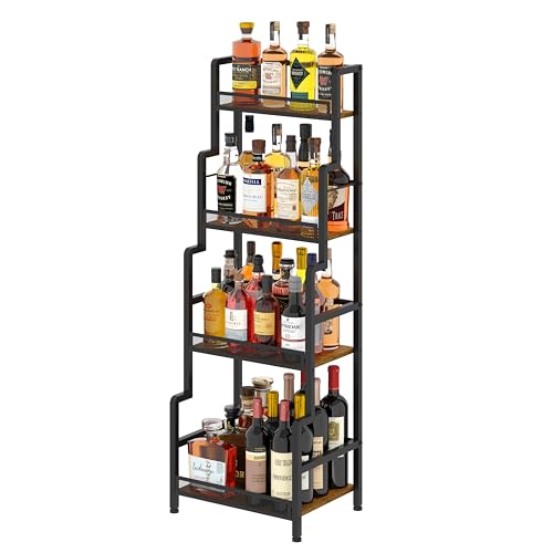 Stepped Bar Shelf for Liquor Bottles