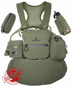 THE GUIDE BUNDLE: All Season Binocular Chest Pack Harness With 5 Piece Modular Accessory Kit: One Solution - Early Scouting To Late Season - Olive Green - Fits Up To Most 12x50 Bino