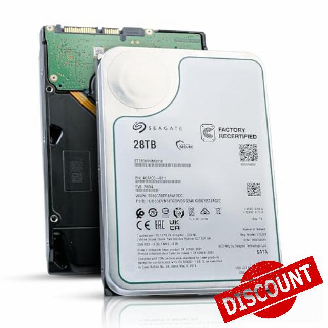 Seagate Exos ST28000NM001C 28TB 7200 RPM SATA 6Gb/s 512e 3.5in Enterprise Hard Drive (Renewed)