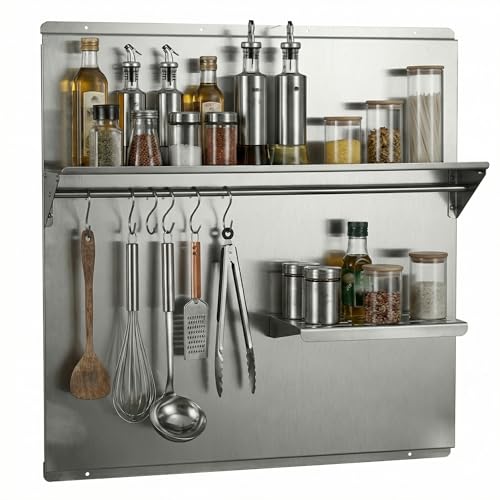Rust-Proof Kitchen Wall Protector Stainless Steel - Easy No-Drill Installatio