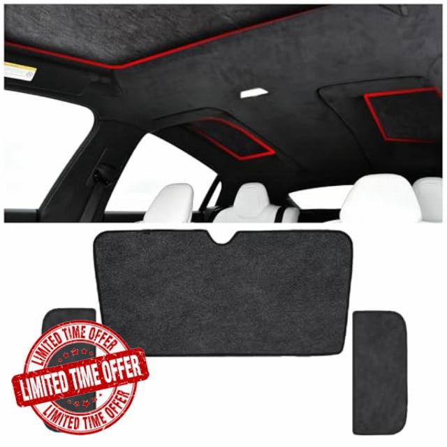 Windshield Glassroof Sunshade Compatible with Tesla Model X 2021-2026[No Gaps