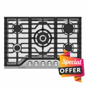 COSMO COS-CTGV305SS 30 in. Vista Collection Drop-in Gas Cooktop with 5 Burners