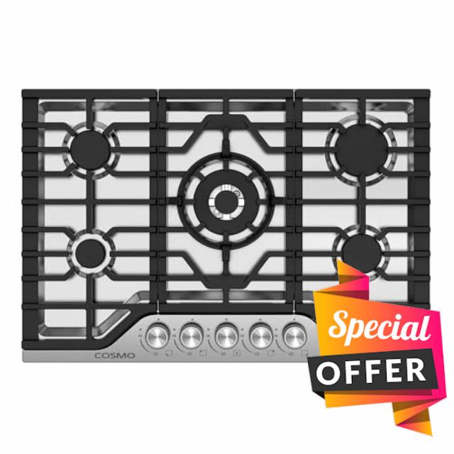 COSMO COS-CTGV305SS 30 in. Vista Collection Drop-in Gas Cooktop with 5 Burners