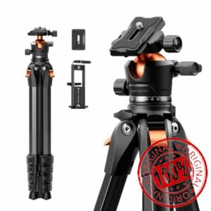 K&F CONCEPT 63" Aluminum Travel Tripod for Camera/Phone