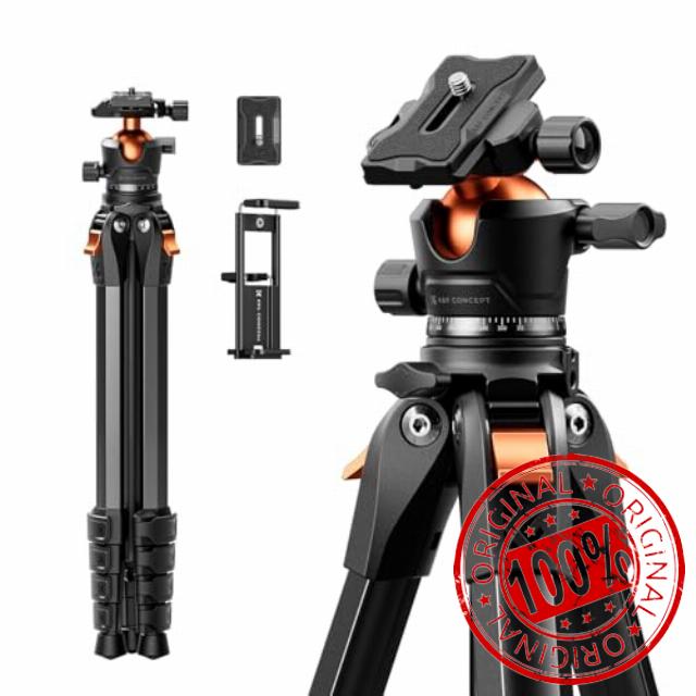 K&F CONCEPT 63" Aluminum Travel Tripod for Camera/Phone