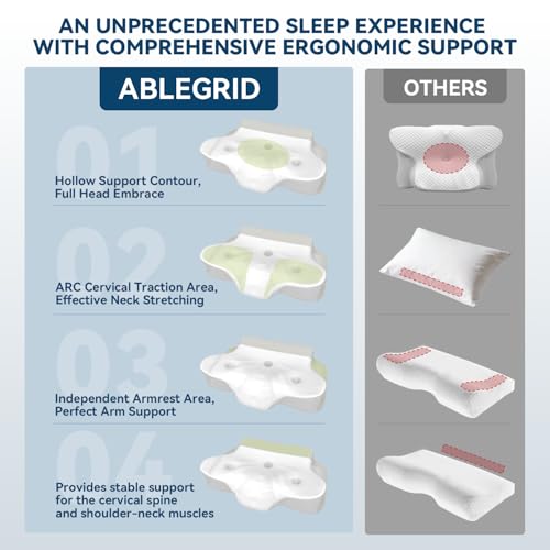 Odorless Ergonomic Orthopedic Adjustable Deep Sleep Bed Pillow for Side