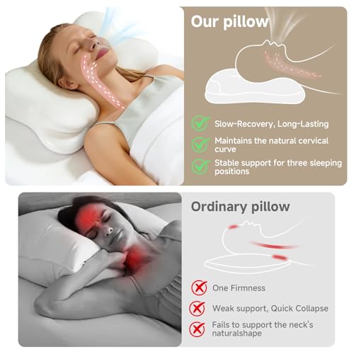 Side Sleeper Cervical Memory Foam Pillow for Face Support