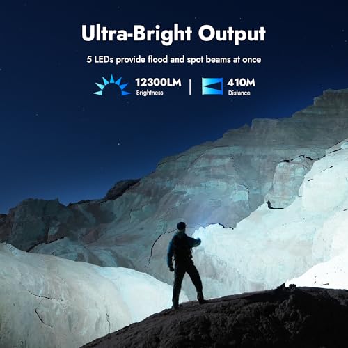 Super Bright Flashlight 12300 lumens