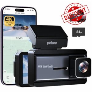 Pelsee 4K Dash Cam Front and Rear
