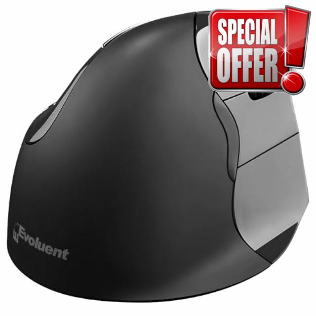 Evoluent – Inventor of The Vertical Mouse – VMC Vertical Ergonomic Mouse Wireless USB/Bluetooth Ergo Design for Right Hand M-L