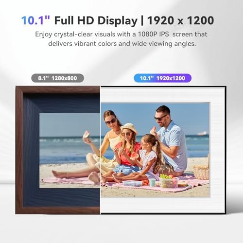Touch Screen Digital Photo Frame with Easy Setup