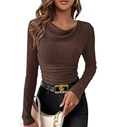 PRETTYGARDEN Women's Tops 2026 Casual Summer Round Neck Short Sleeve Basic Pleated Loose Fit Blou...