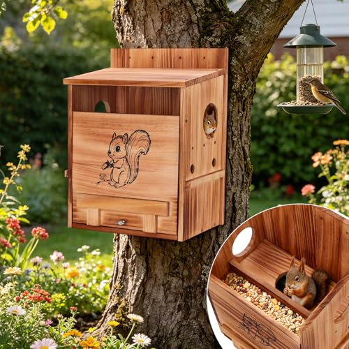 Outdoor Squirrel Box for Backyard Wildlife