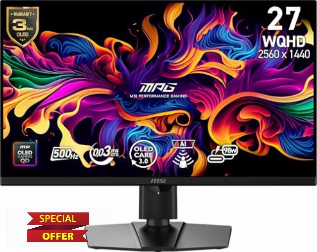 msi MPG 271QR QD-OLED X50 27-inch 2560 x 1440 (QHD) Gaming Monitor