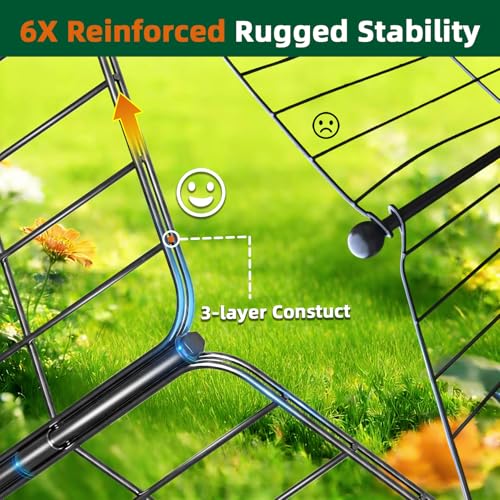 10 Panels Metal Dog Fence Outdoor for Yard