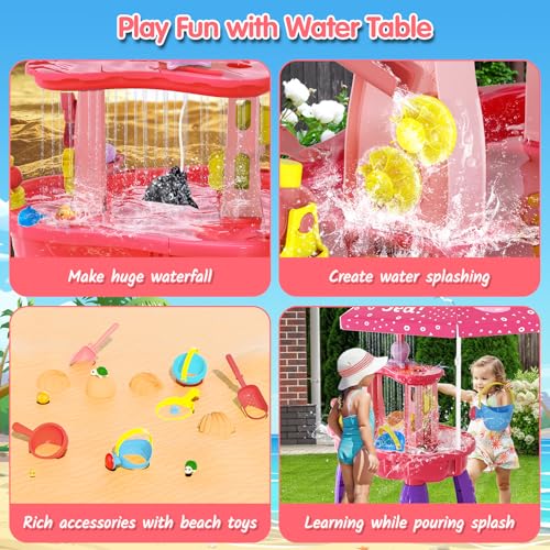 Auto Electric Pump Sensory Play Water Table for Girls 4-8