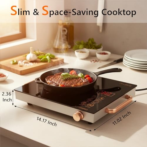 1800W One Burner Ceramic Cooktop with Handle