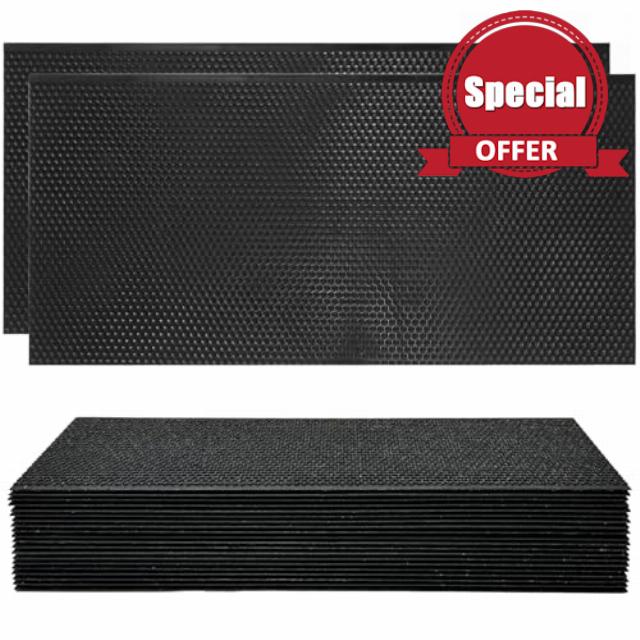 20PCS Food-Grade Plastic Black Deep Foundation for Bee Hive Frames