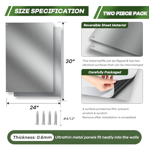 24" x 30" Each | Flush Mount Splatter Guard for Stove and Range Hood