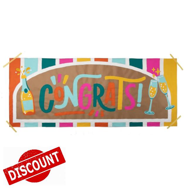Pink Picasso Congrats Banner Paint by Number Kit – DIY for Congratulations Celebrations -Graduation