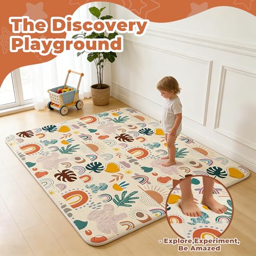 71'' x 59'' Thicken Foam Padded Playmat for Tummy Time