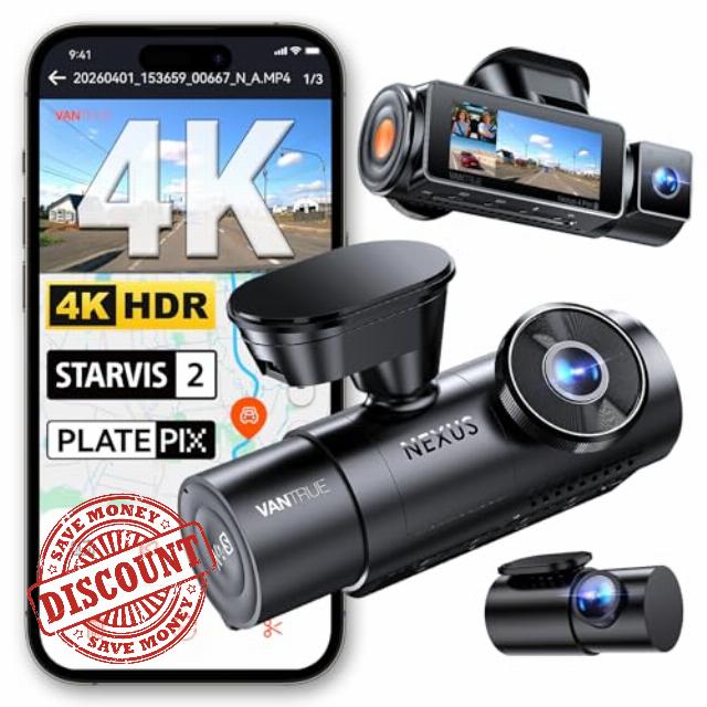 Vantrue New N4 Pro S 4K 3 Channel Dash Cam