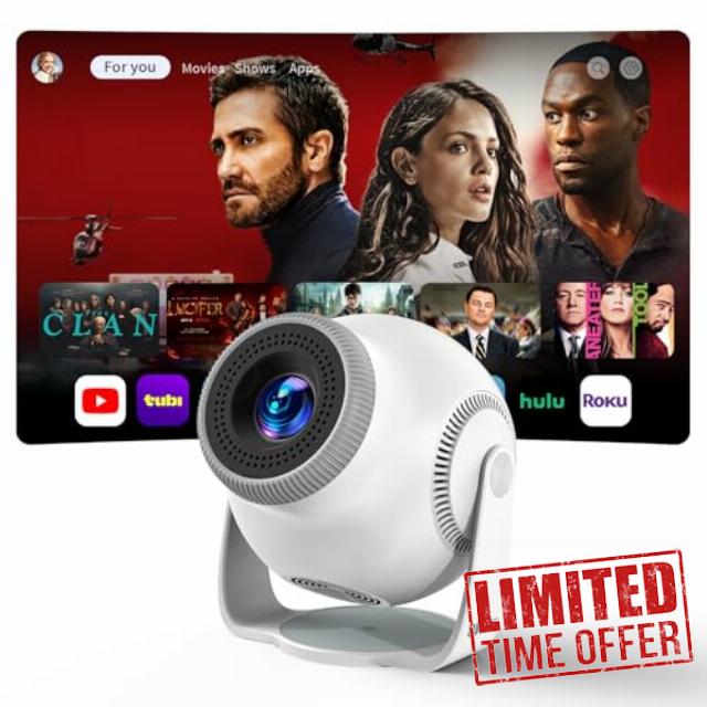Smart Mini Projector with Android 14 OS