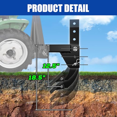 ATV/UTV Tractor Lawn Ripper Trench Digger with 2 Replaceable Teeth for Garden