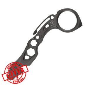 KANSEPT PryMate Grey Anodized Titanium Pry Bar Multitool with Glass Breaker