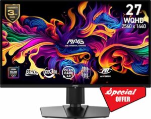 msi MAG 274QP QD-OLED X24 27-inch 2560 x 1440 (QHD) Gaming Monitor