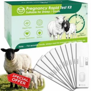 10-Pack Sheep & Goat Pregnancy Test Strips - Fast 5-10 Minute Urine Detection Kit for Early Breeding Confirmation