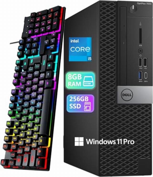 Dell Optiplex 7050 SFF Desktop Computer PC | Windows 11 Pro | Core i5-7500T