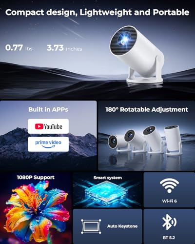 Portable Projector with Wifi and Bluetooth